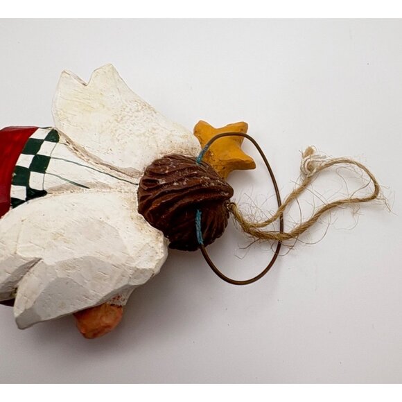 Vintage Eddie Walker Angel Christmas Tree Ornament Holding Star Folk Art - Picture 5 of 7